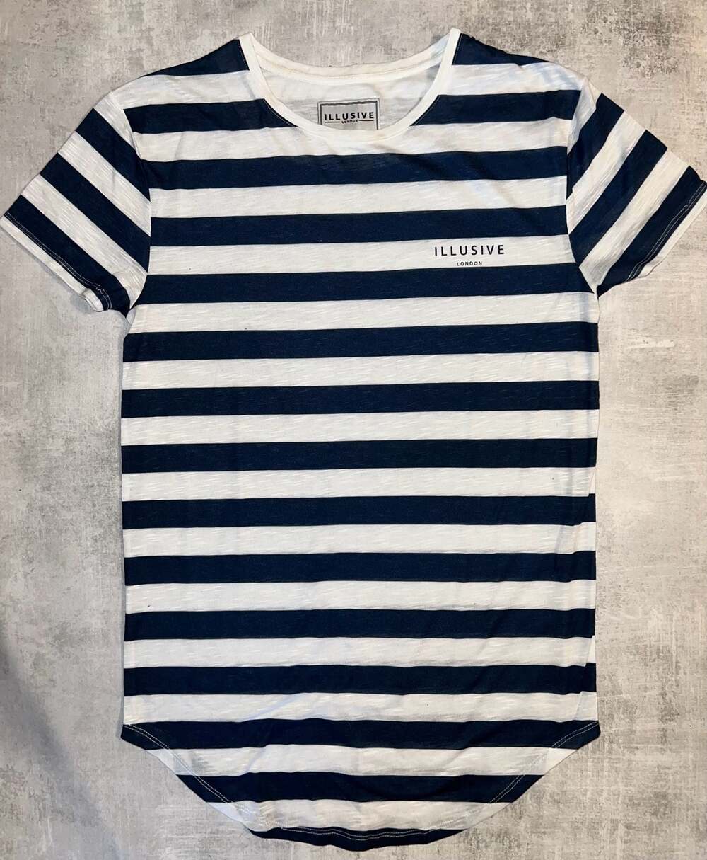 Illusive London Men's Striped Crew Neck T-Shirt